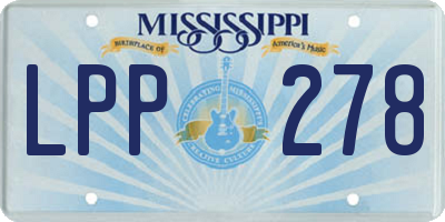 MS license plate LPP278