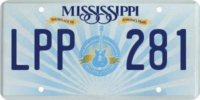 MS license plate LPP281
