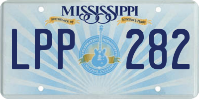 MS license plate LPP282