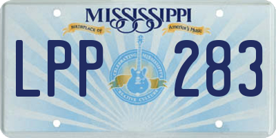 MS license plate LPP283