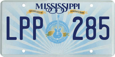 MS license plate LPP285