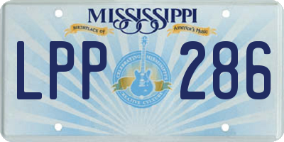 MS license plate LPP286