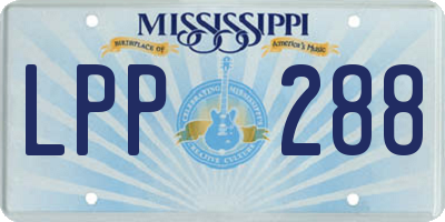 MS license plate LPP288