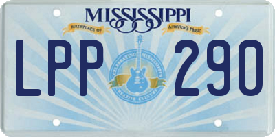 MS license plate LPP290