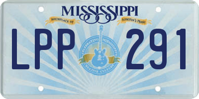 MS license plate LPP291