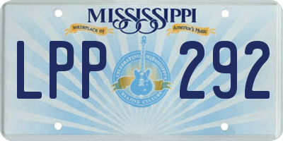 MS license plate LPP292