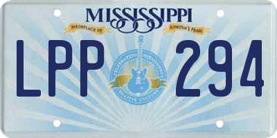 MS license plate LPP294