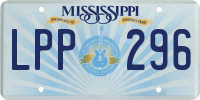 MS license plate LPP296