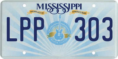 MS license plate LPP303