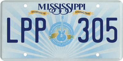 MS license plate LPP305
