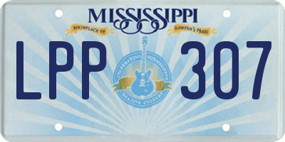 MS license plate LPP307
