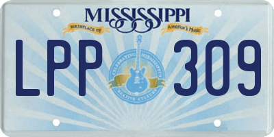 MS license plate LPP309