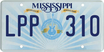 MS license plate LPP310