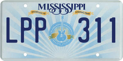 MS license plate LPP311