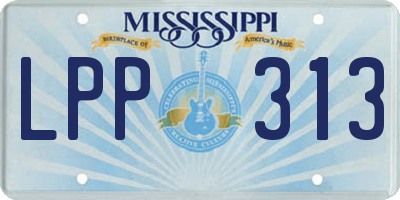 MS license plate LPP313