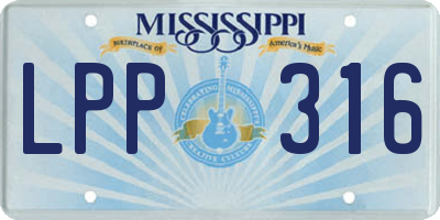 MS license plate LPP316