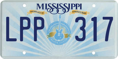 MS license plate LPP317