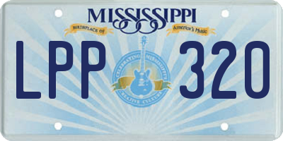 MS license plate LPP320