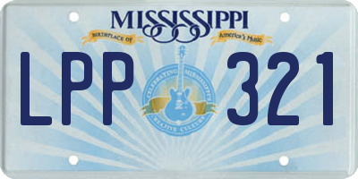 MS license plate LPP321