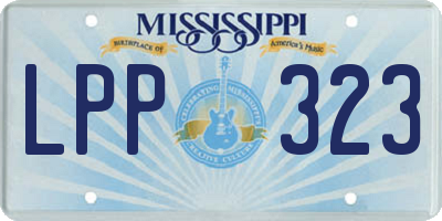 MS license plate LPP323