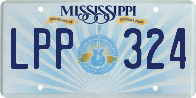 MS license plate LPP324