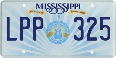 MS license plate LPP325