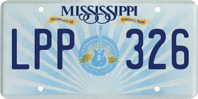 MS license plate LPP326