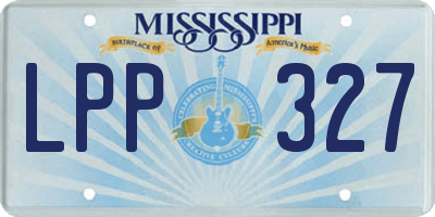 MS license plate LPP327