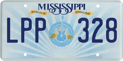 MS license plate LPP328