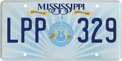 MS license plate LPP329