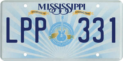 MS license plate LPP331