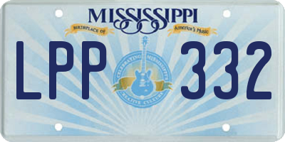 MS license plate LPP332