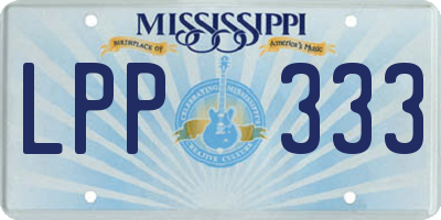 MS license plate LPP333