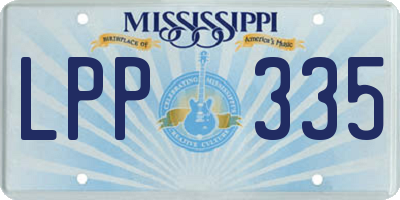 MS license plate LPP335