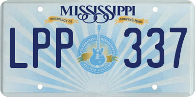 MS license plate LPP337