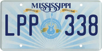 MS license plate LPP338