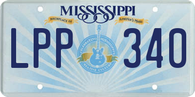 MS license plate LPP340