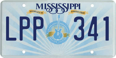 MS license plate LPP341