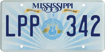 MS license plate LPP342