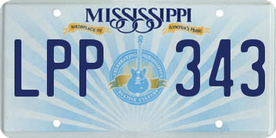 MS license plate LPP343