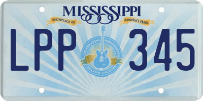 MS license plate LPP345