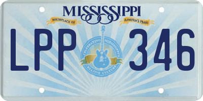 MS license plate LPP346