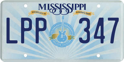 MS license plate LPP347