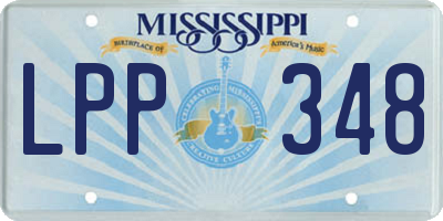 MS license plate LPP348