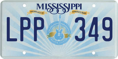 MS license plate LPP349