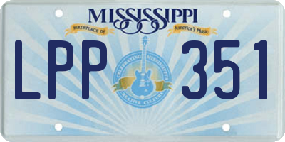 MS license plate LPP351