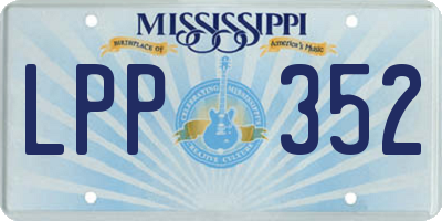 MS license plate LPP352