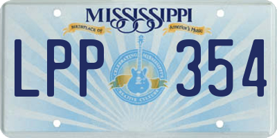 MS license plate LPP354