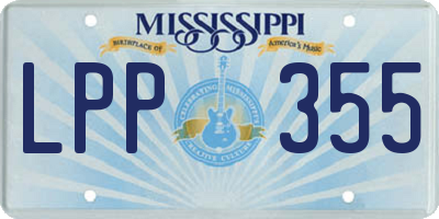 MS license plate LPP355