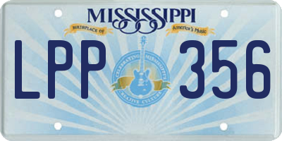 MS license plate LPP356